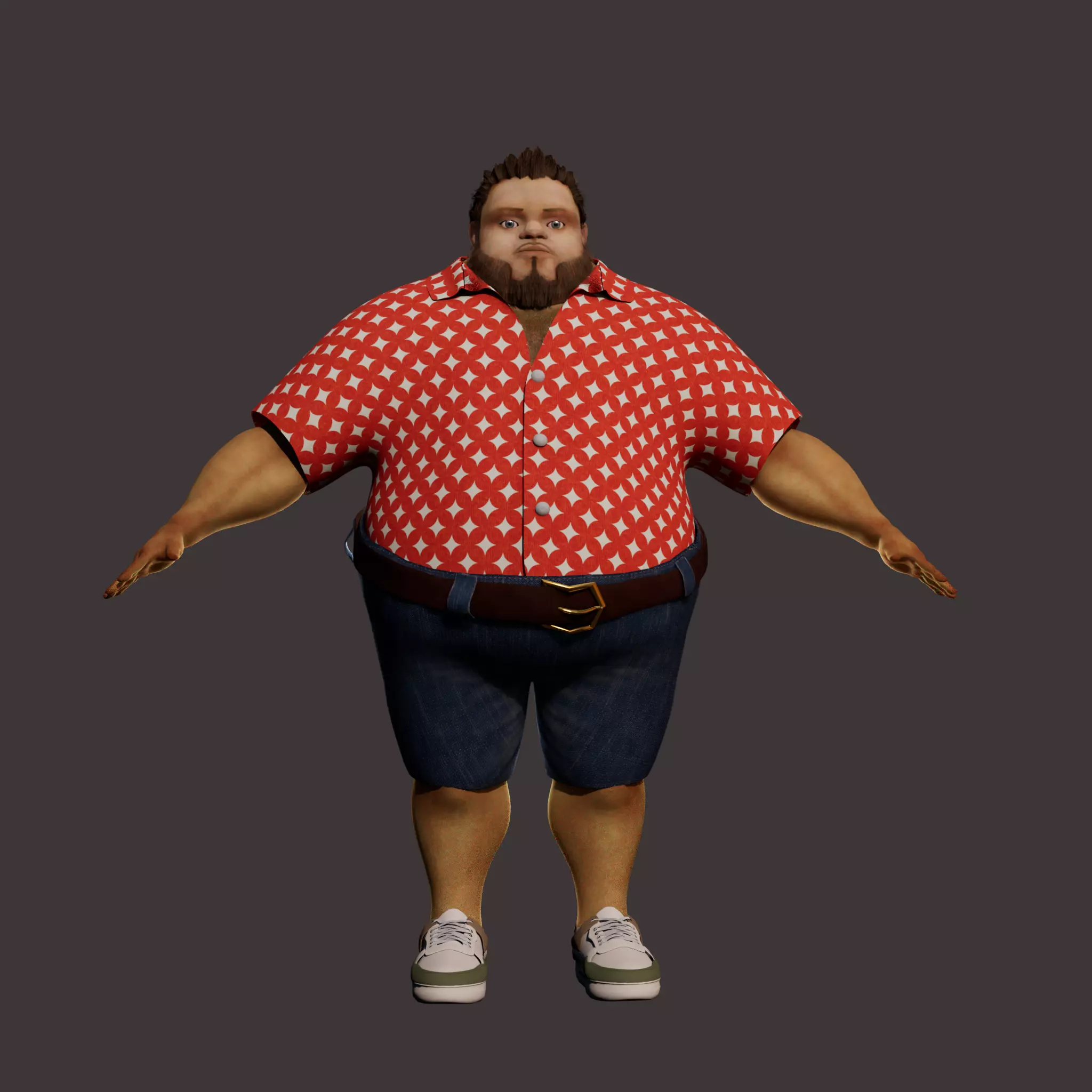Cartoon Man NoRig Low-poly 3D model_0