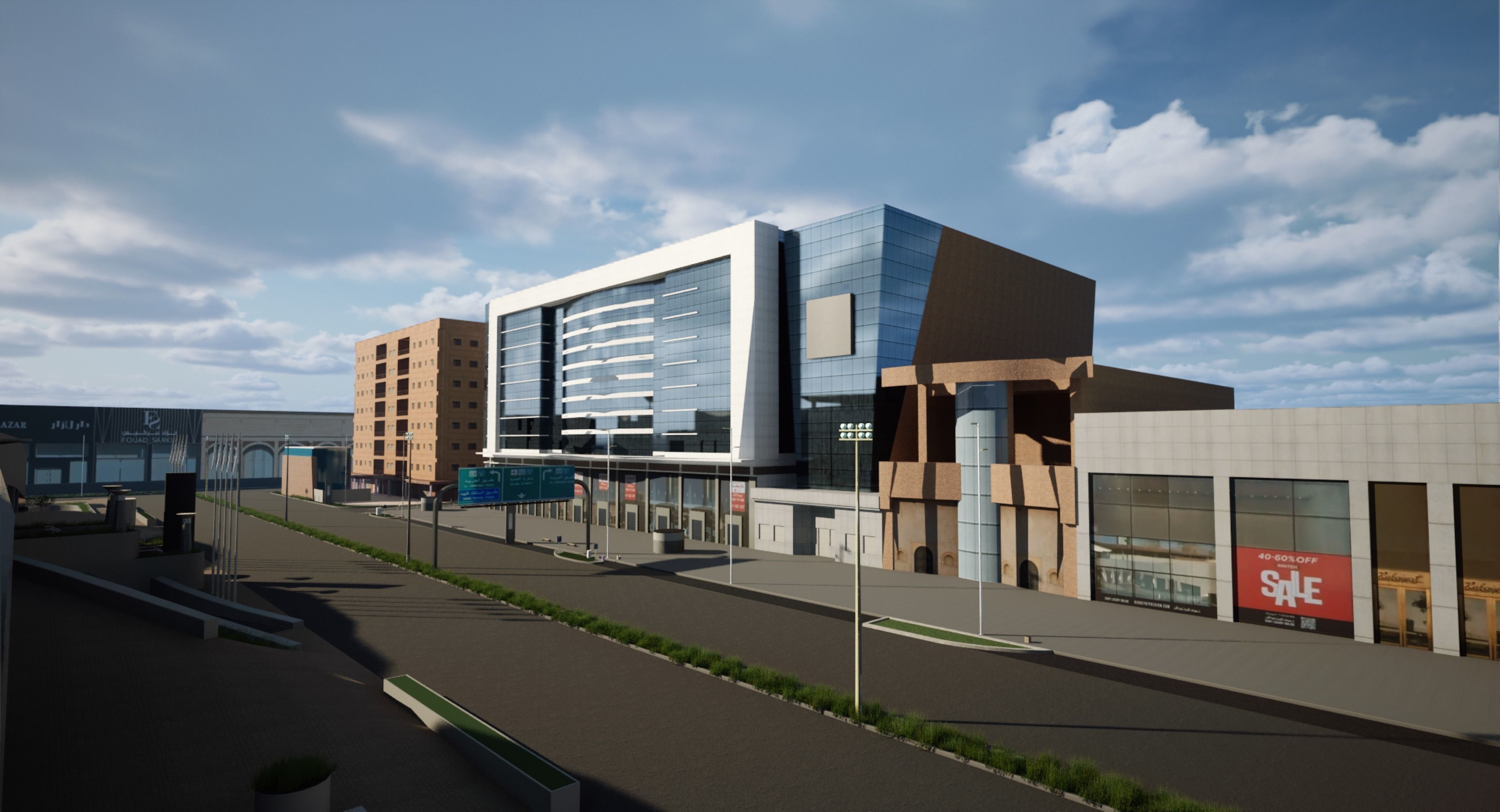 Kingdom Tower Riyadh Low-poly 3D model_4