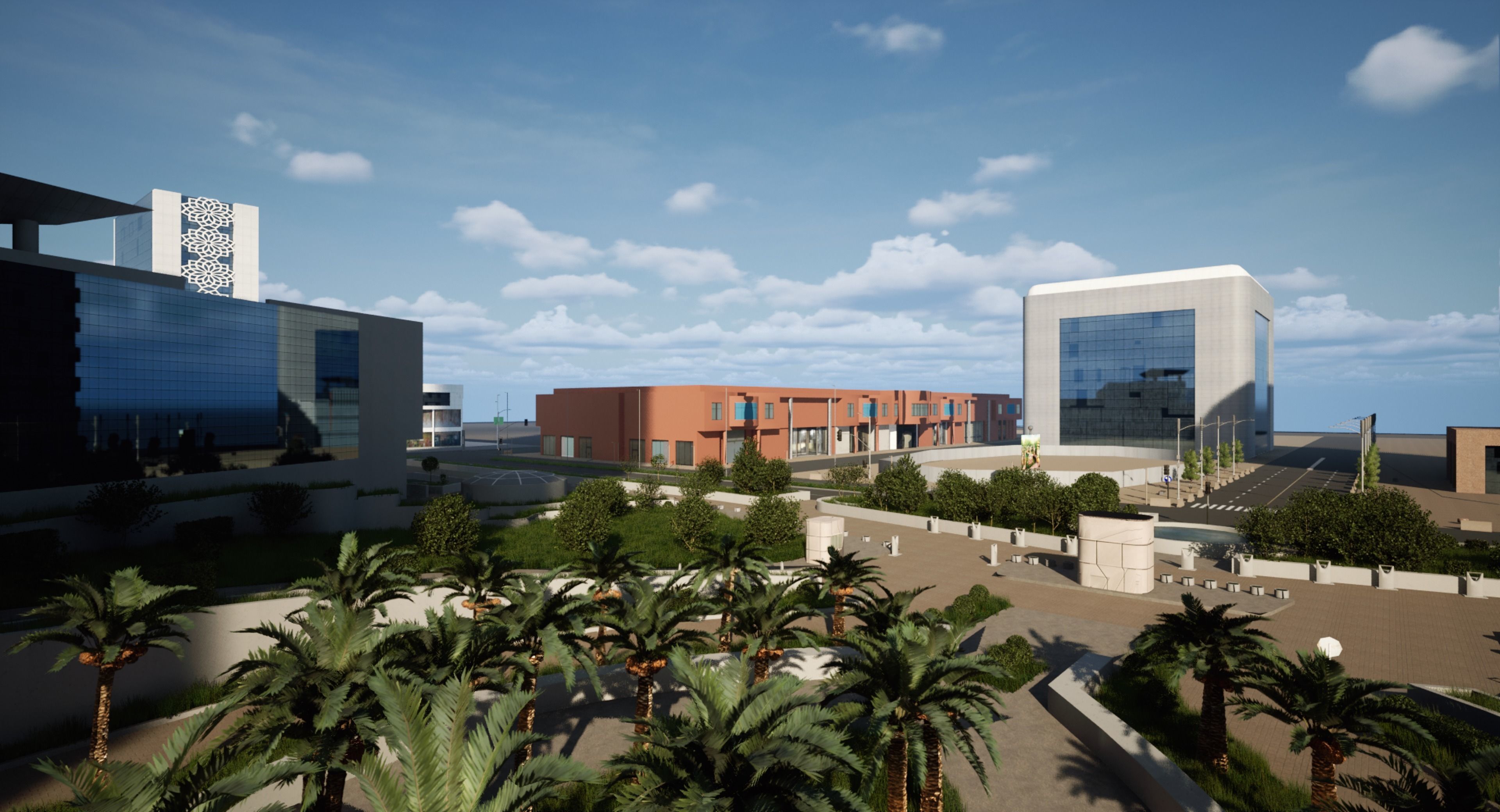 Kingdom Tower Riyadh Low-poly 3D model_3