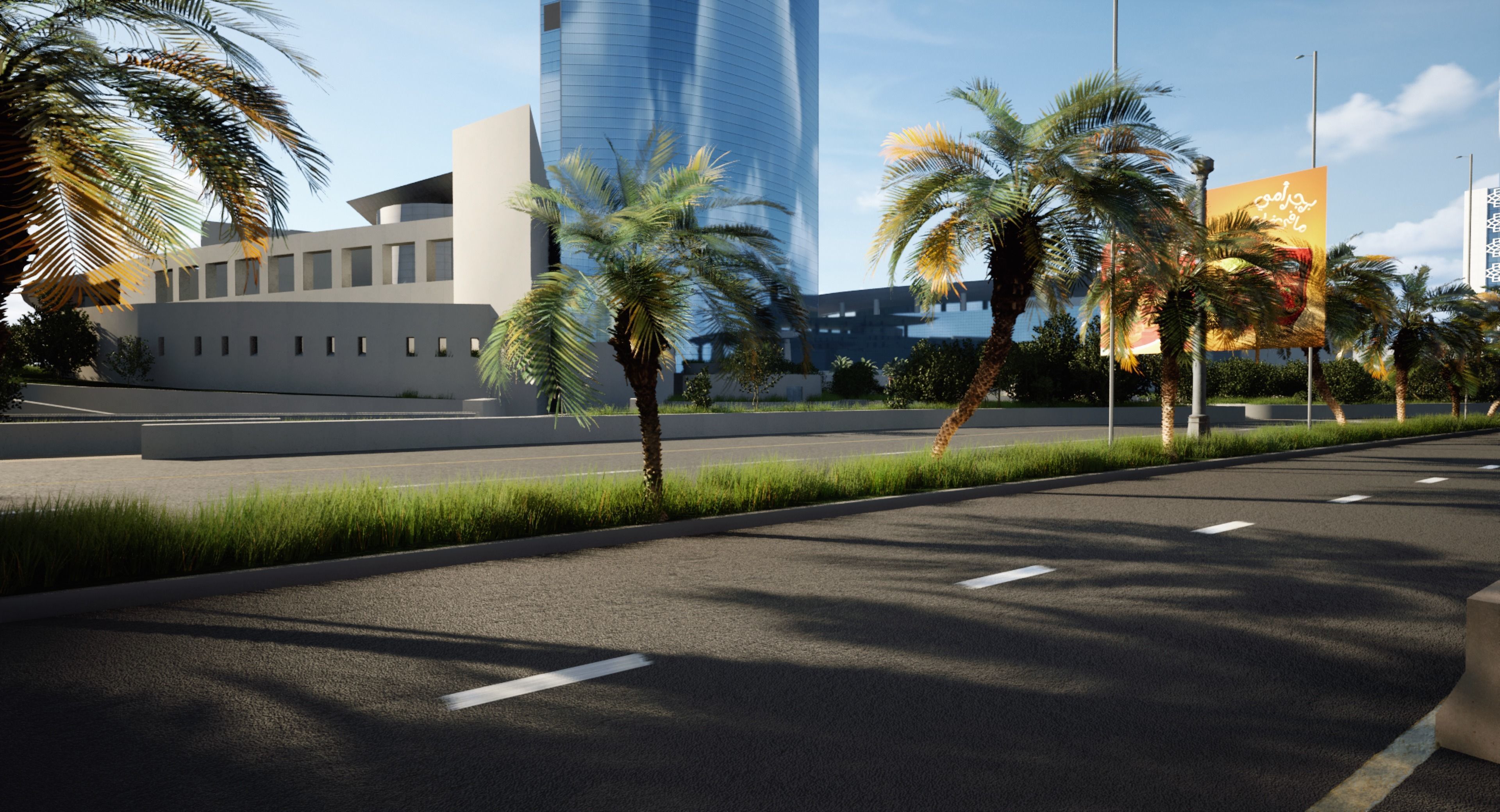 Kingdom Tower Riyadh Low-poly 3D model_5