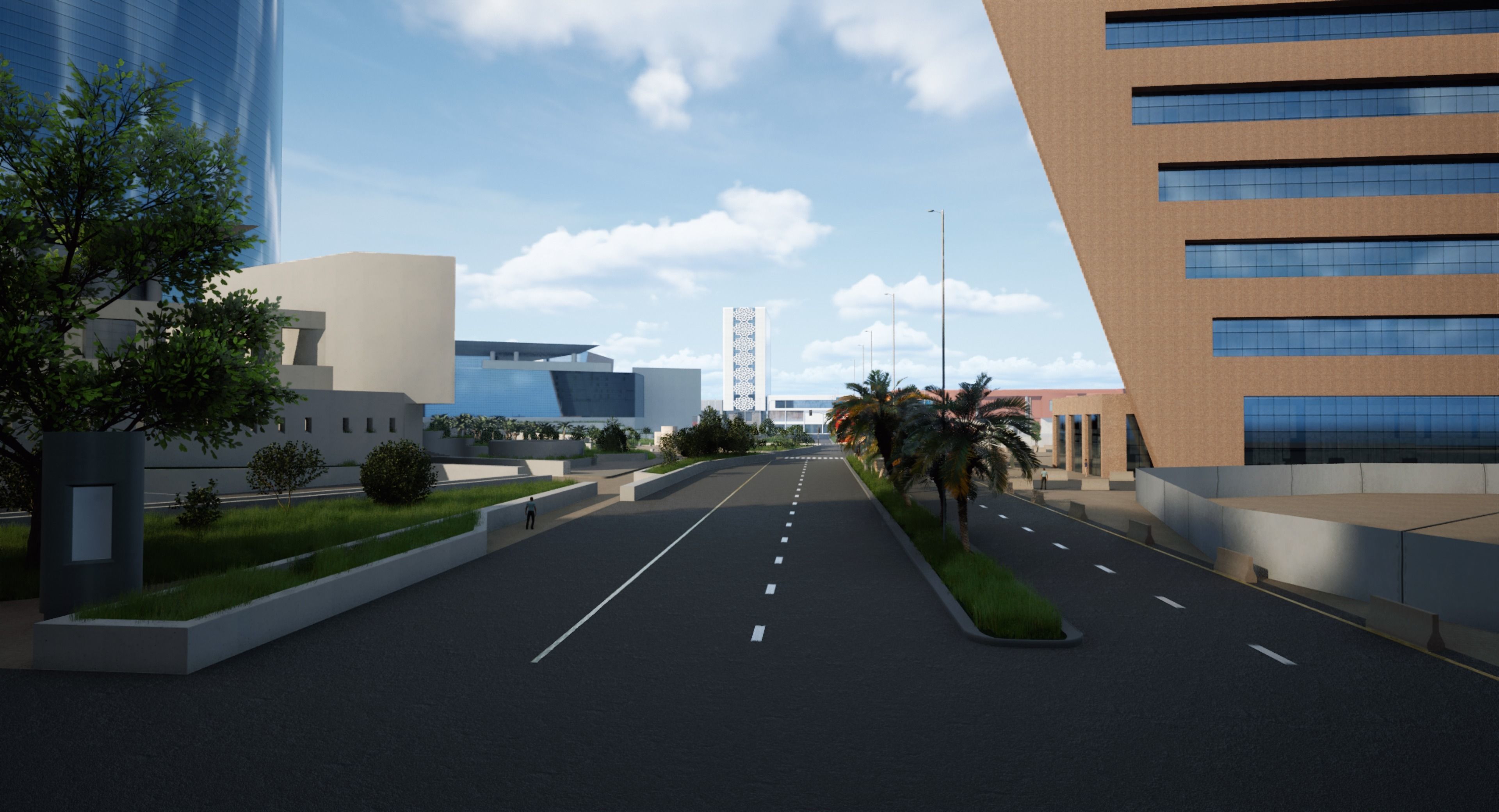 Kingdom Tower Riyadh Low-poly 3D model_1