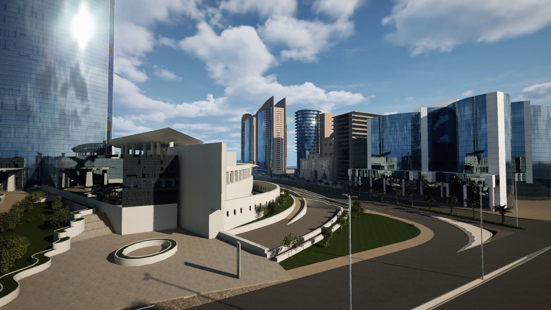 Kingdom Tower Riyadh Low-poly 3D model_7