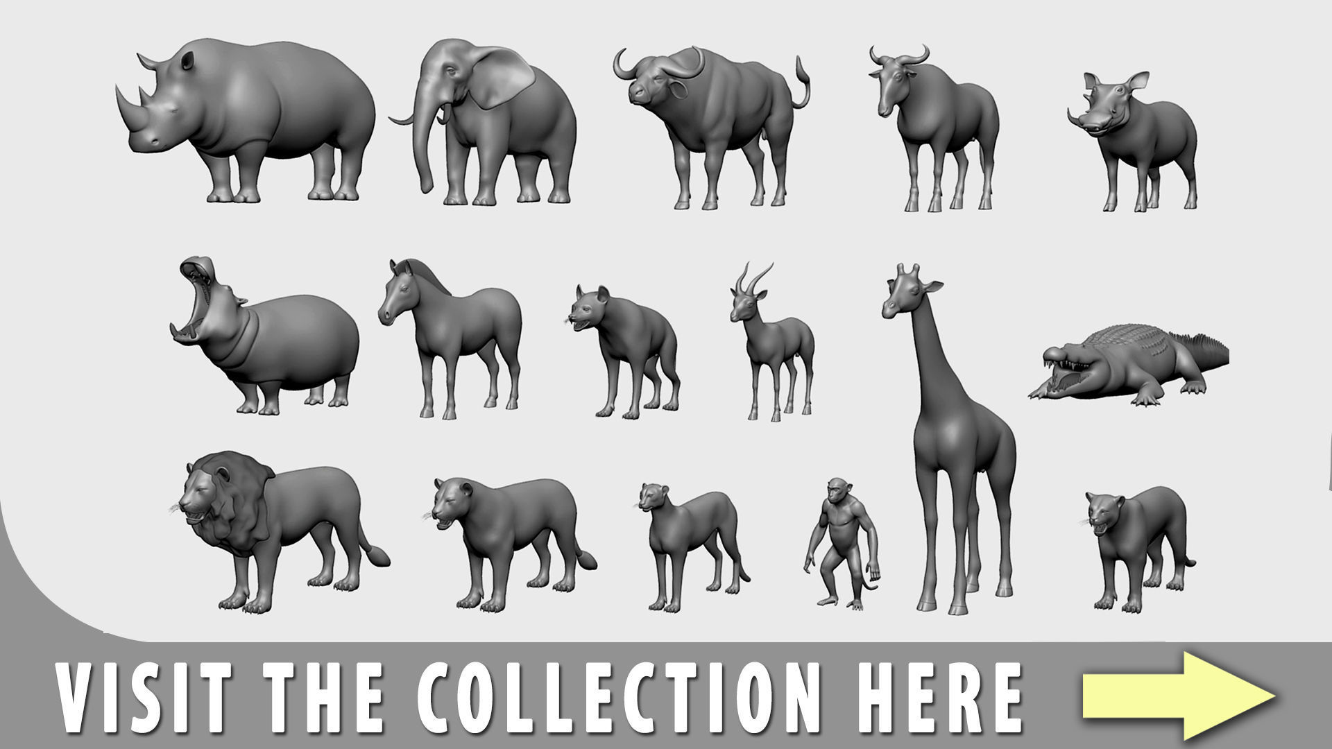 Gazelle Model  Low-poly 3D model_9