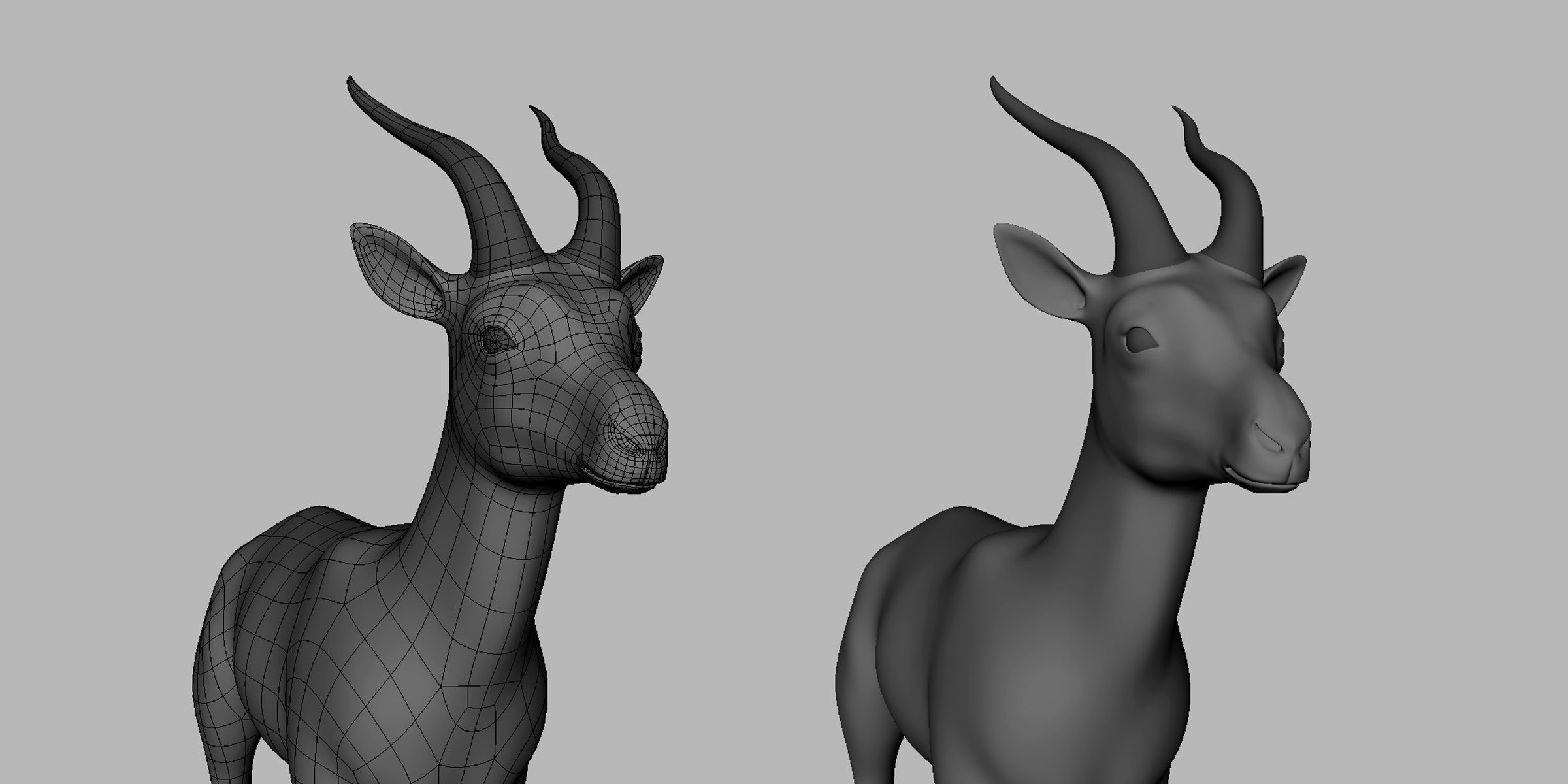 Gazelle Model  Low-poly 3D model_2