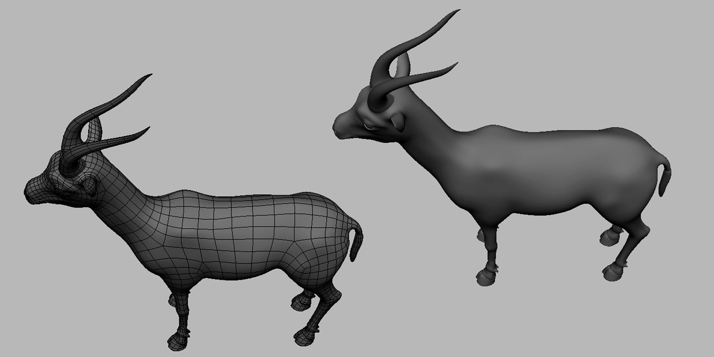 Gazelle Model  Low-poly 3D model_6