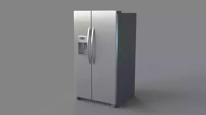 GE 36-inch Freestanding Side-by-Side Refrigerator 3D model
