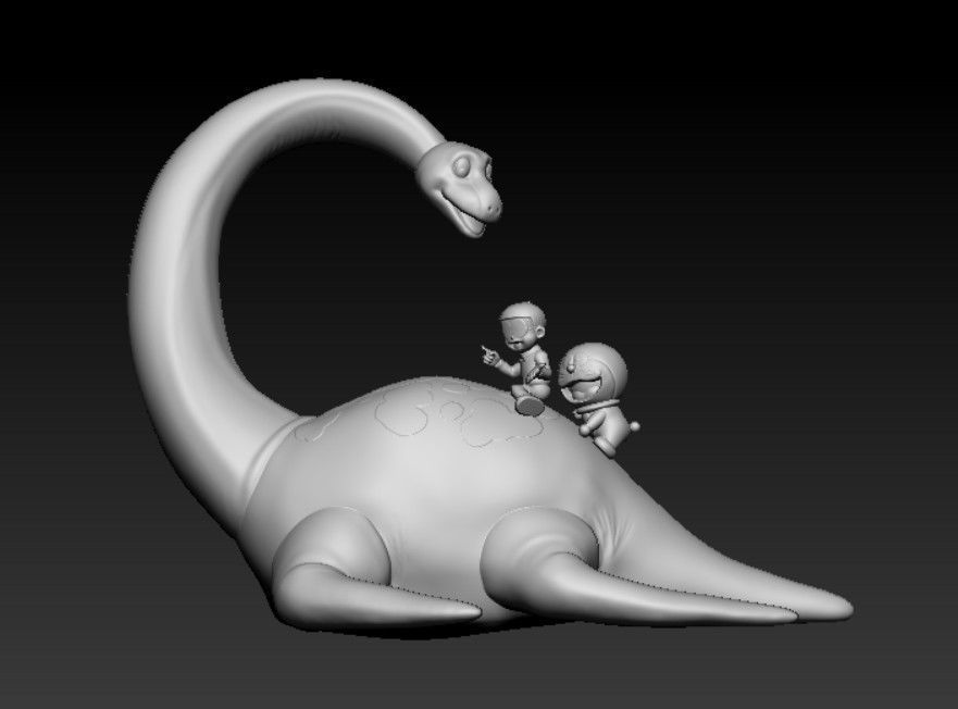 DORAEMON DINOSAUR 3D print model_3