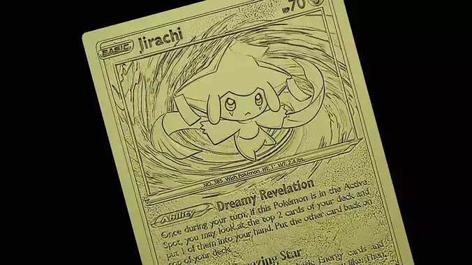 Jirachi Pokemn card anime  3D print model