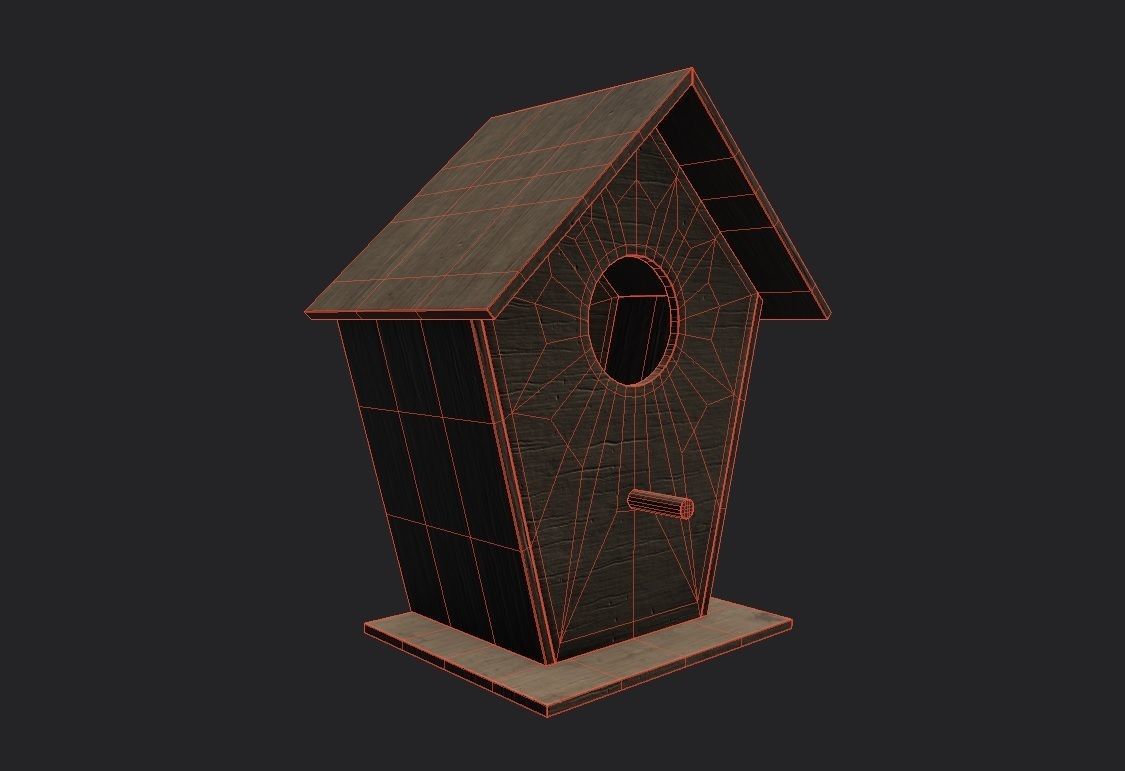 Bird House M01 Low-poly 3D model_1