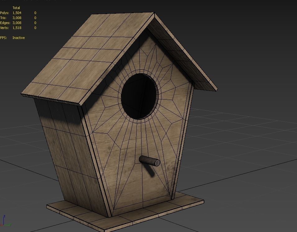 Bird House M01 Low-poly 3D model_2