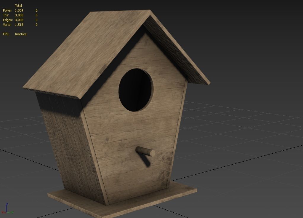Bird House M01 Low-poly 3D model_9