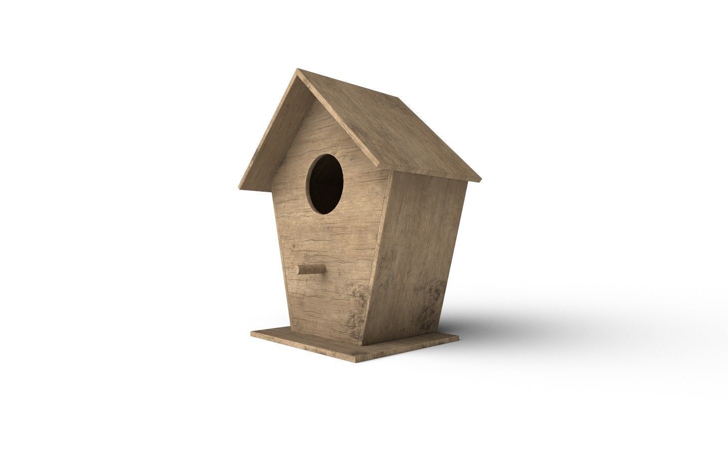 Bird House M01 Low-poly 3D model_4