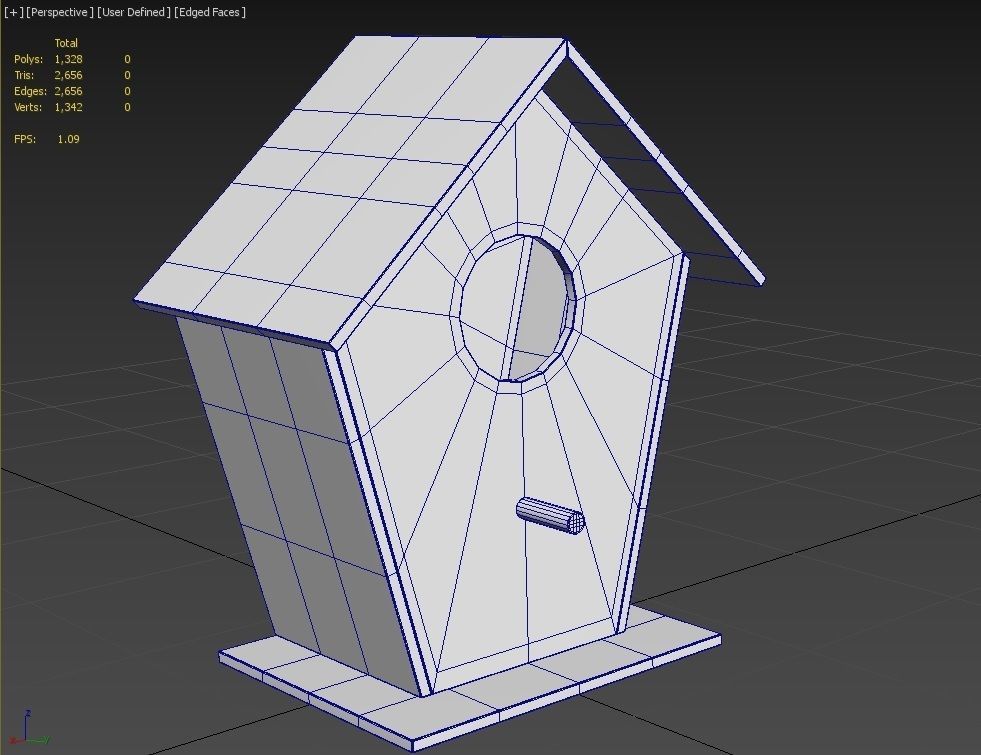 Bird House M01 Low-poly 3D model_8