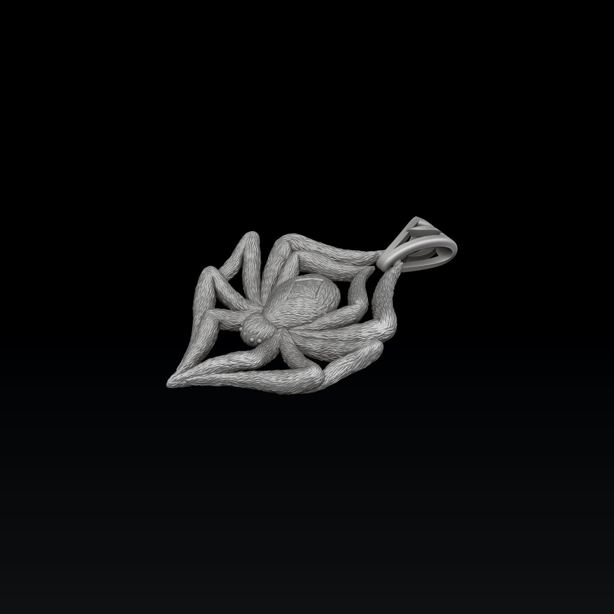 Spider pendant ring collection set 3D print model_3