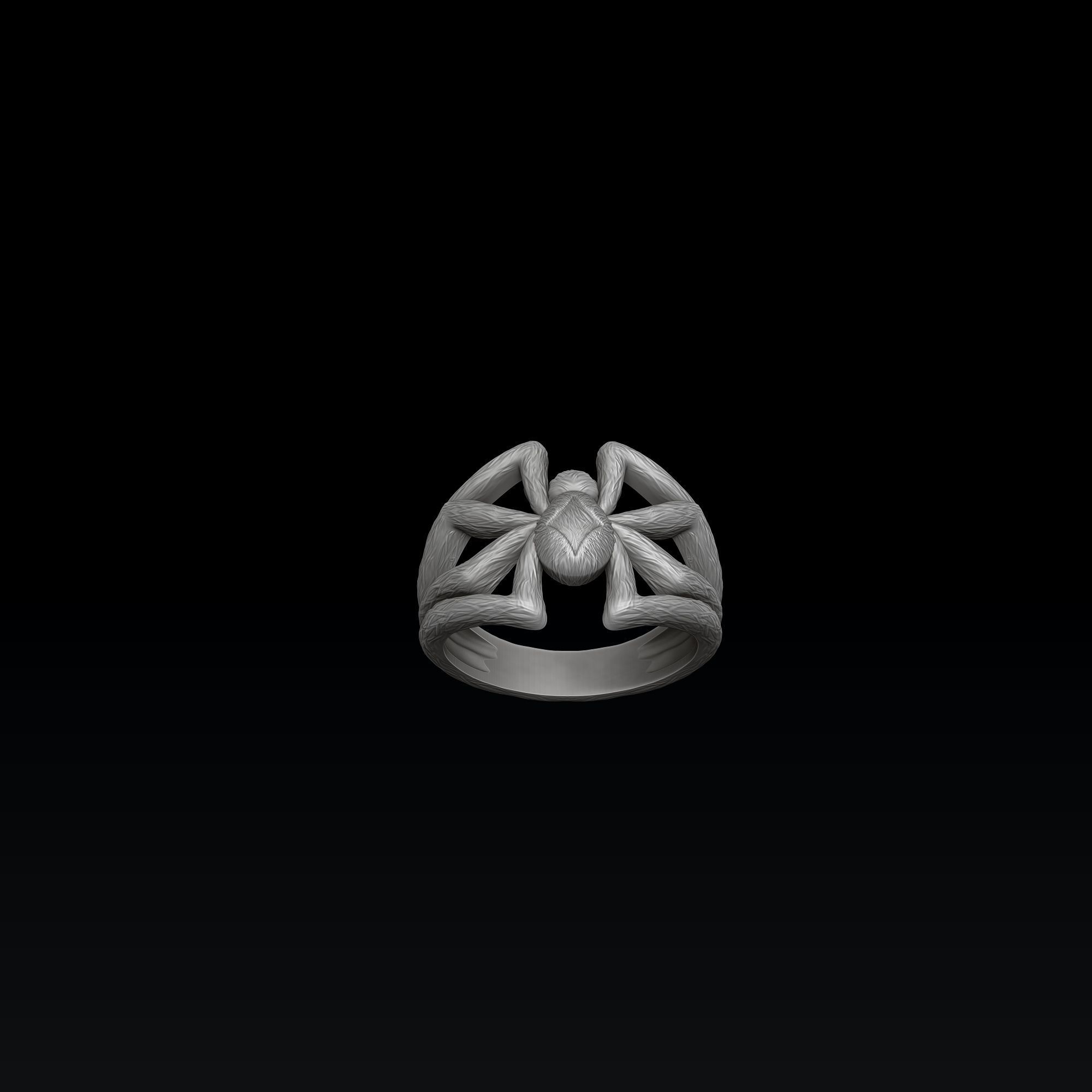 Spider pendant ring collection set 3D print model_4