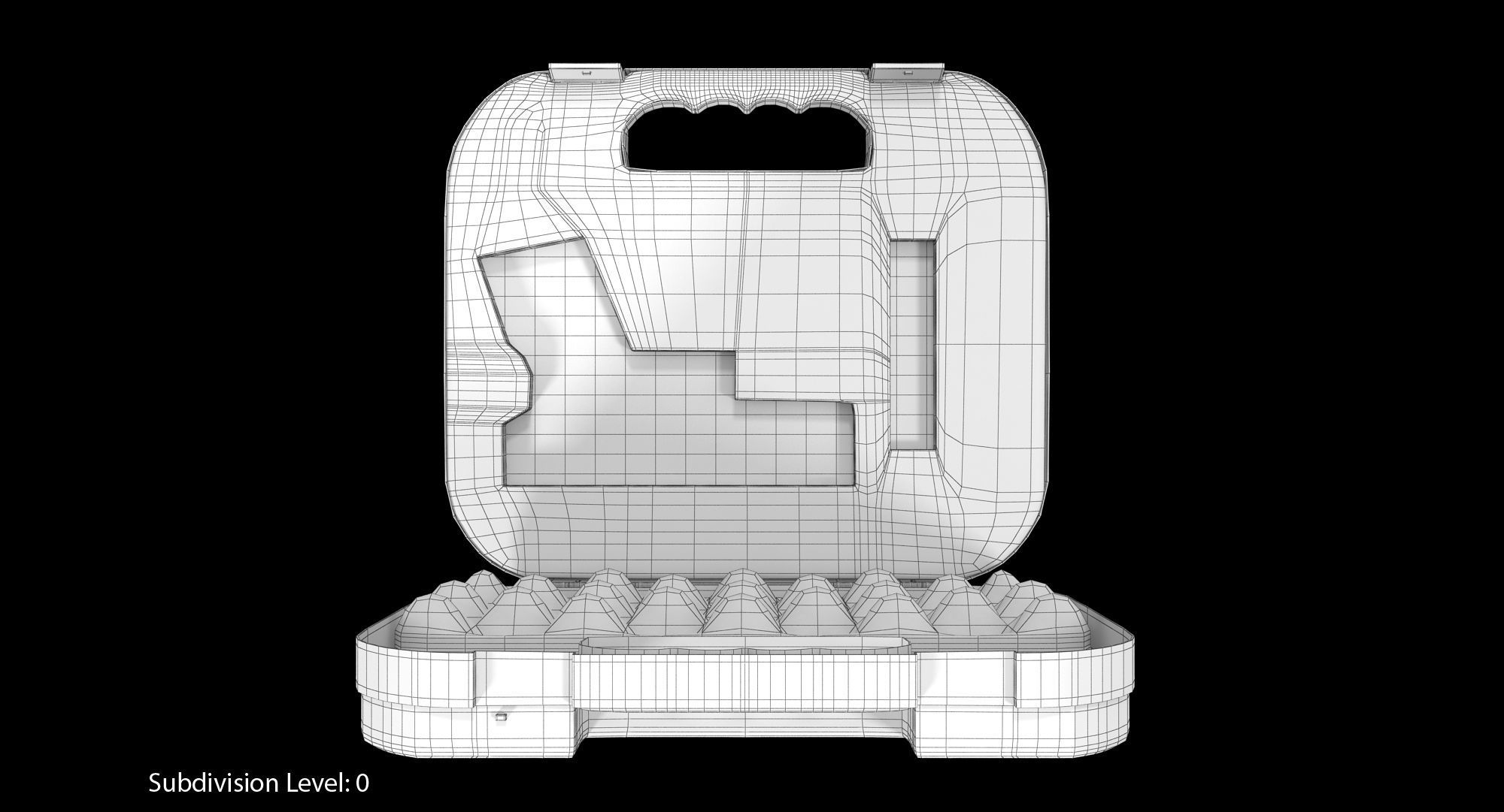 Glock Pistol Case Low-poly 3D model_11