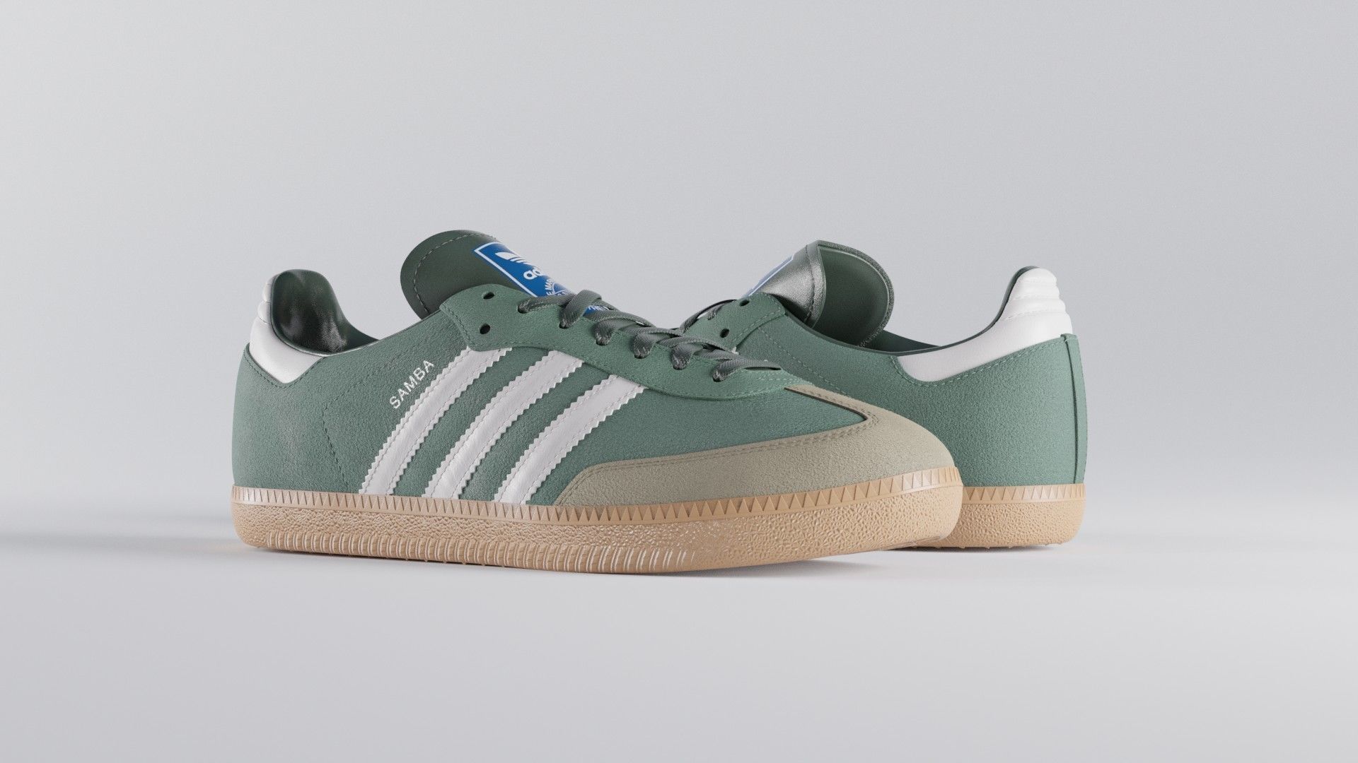 Adidas Samba OG Suede Shoe Low-poly 3D model_47
