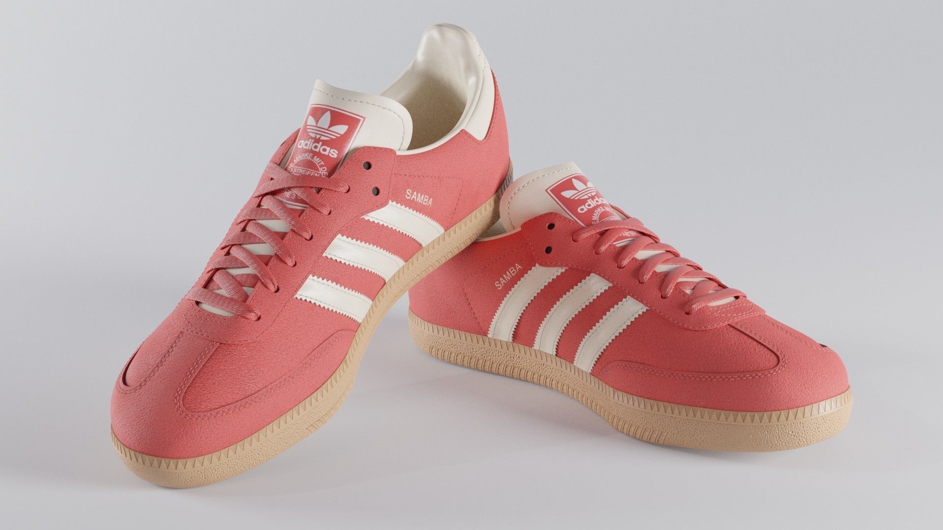 Adidas Samba OG Suede Shoe Low-poly 3D model_1