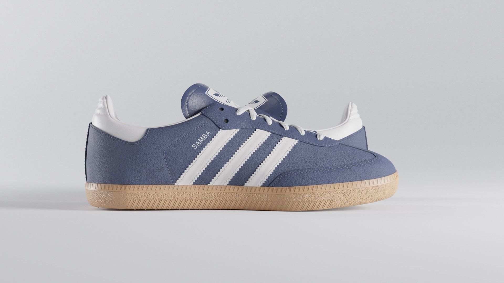 Adidas Samba OG Suede Shoe Low-poly 3D model_34