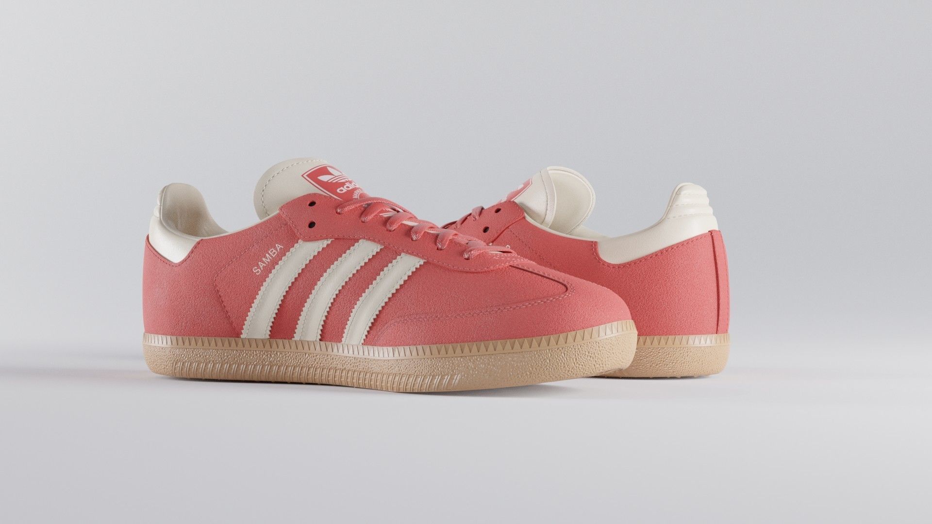 Adidas Samba OG Suede Shoe Low-poly 3D model_4