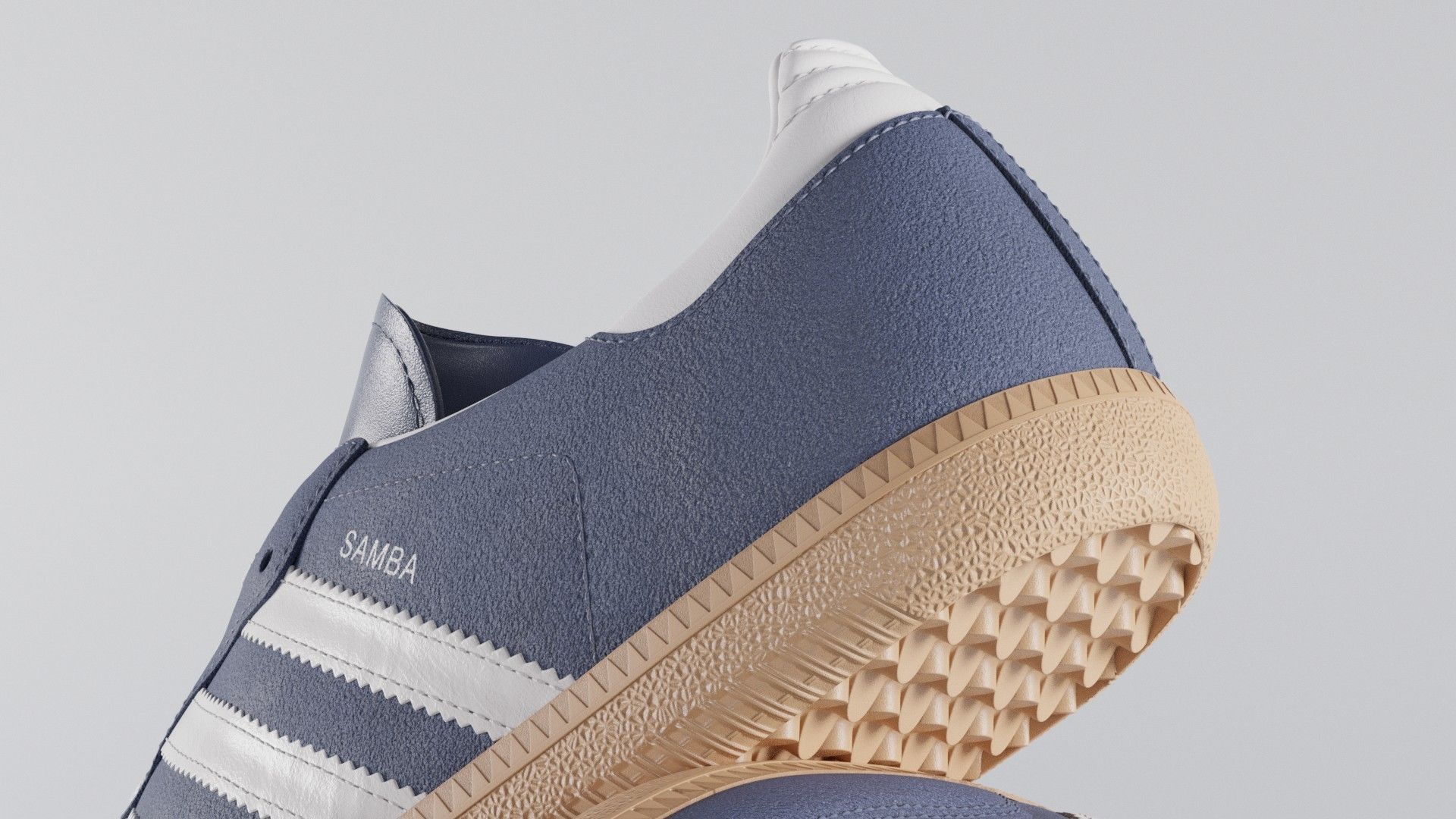 Adidas Samba OG Suede Shoe Low-poly 3D model_38