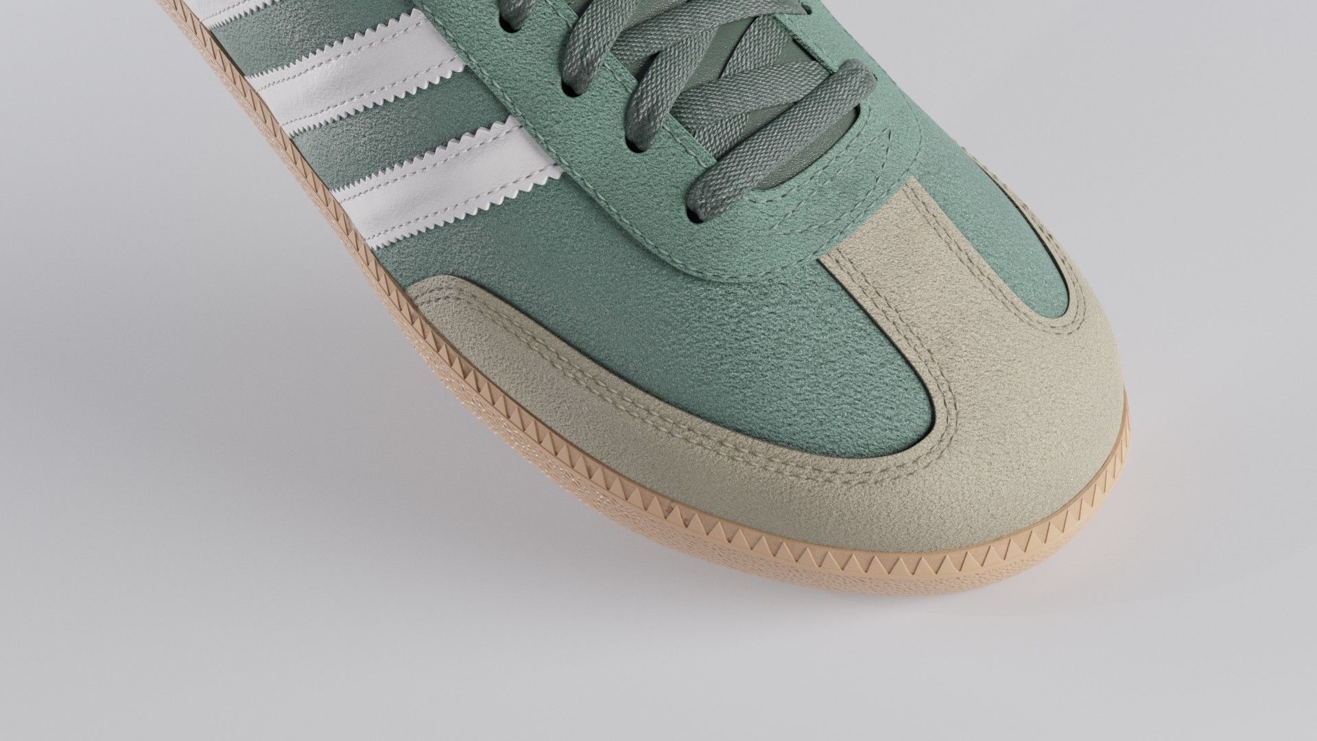 Adidas Samba OG Suede Shoe Low-poly 3D model_2