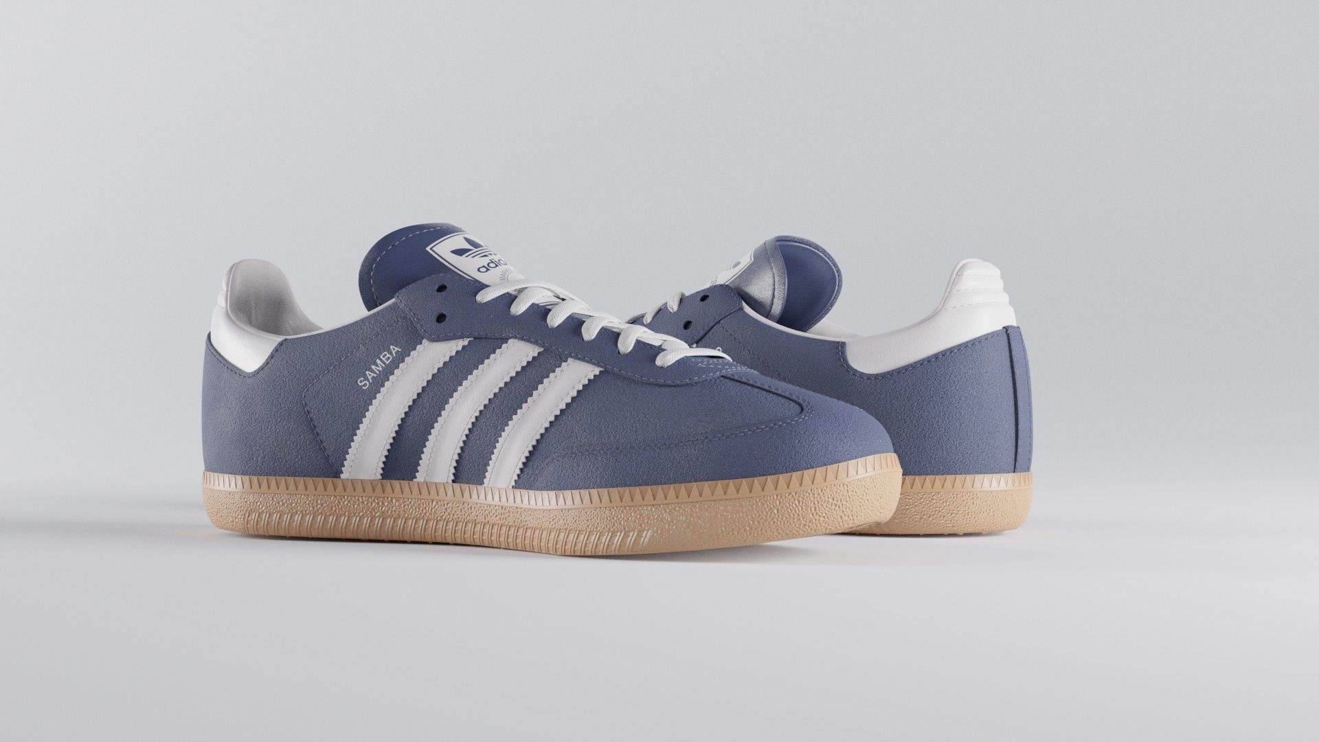 Adidas Samba OG Suede Shoe Low-poly 3D model_44