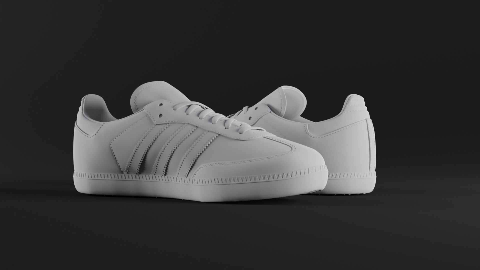 Adidas Samba OG Suede Shoe Low-poly 3D model_41