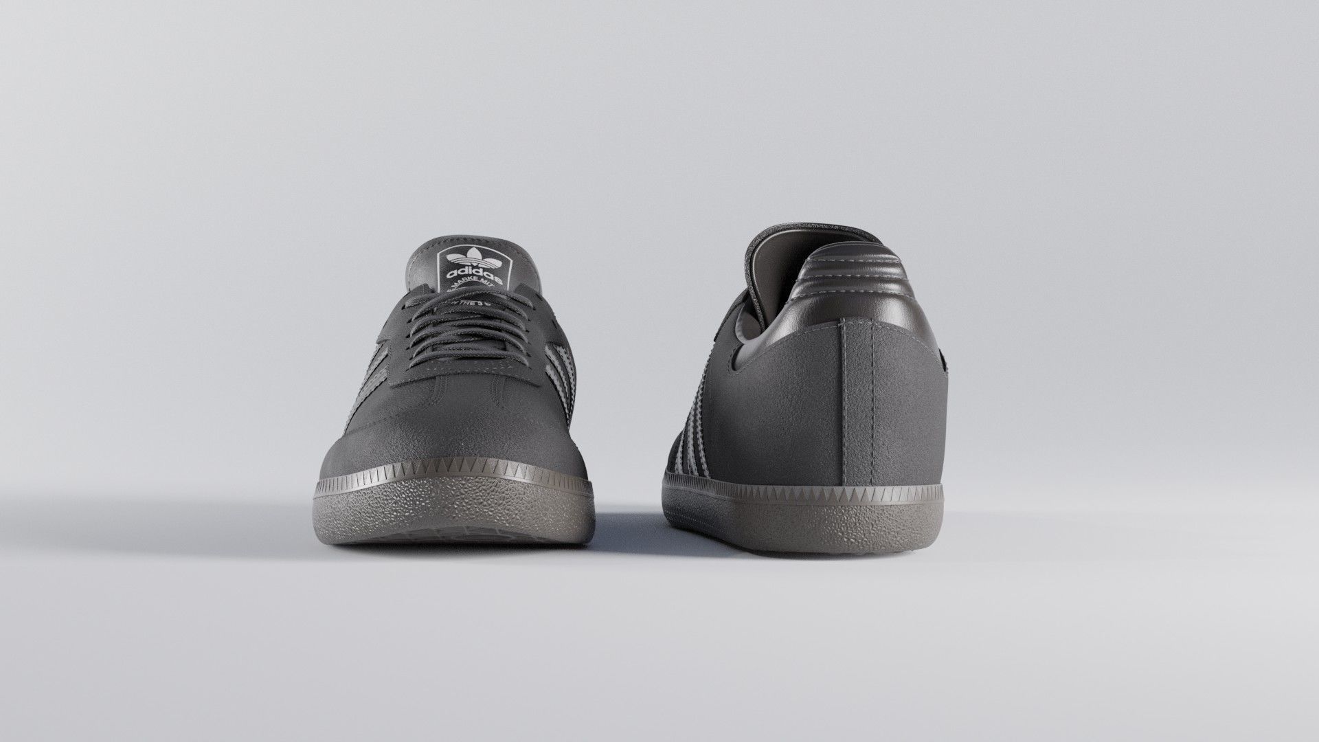 Adidas Samba OG Suede Shoe Low-poly 3D model_28