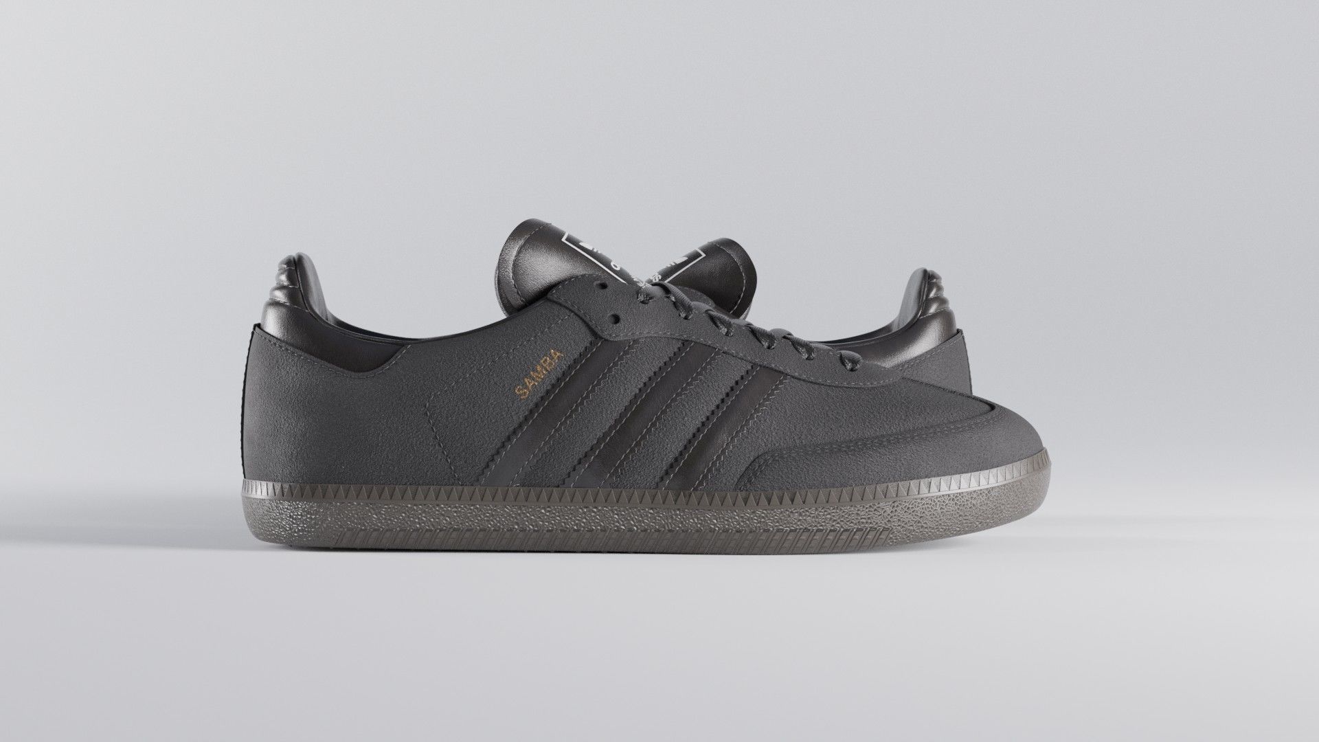Adidas Samba OG Suede Shoe Low-poly 3D model_30