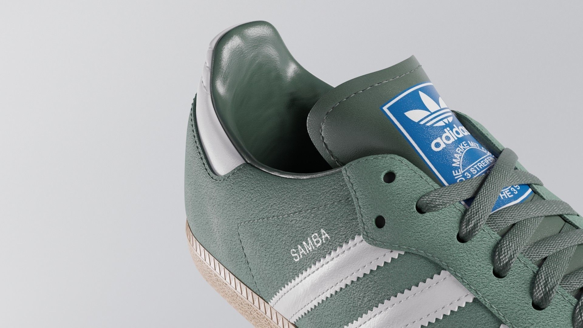 Adidas Samba OG Suede Shoe Low-poly 3D model_26