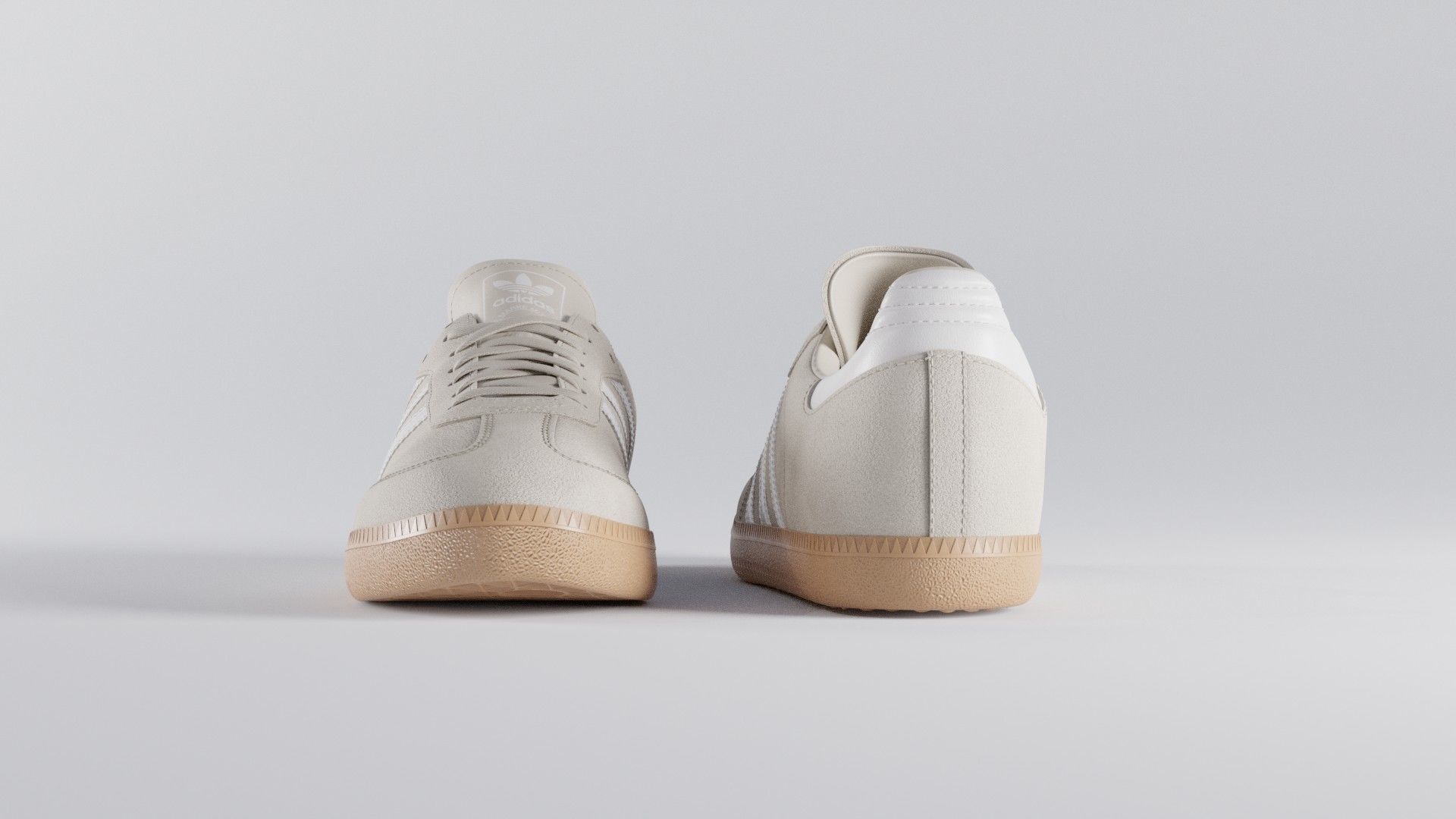 Adidas Samba OG Suede Shoe Low-poly 3D model_11