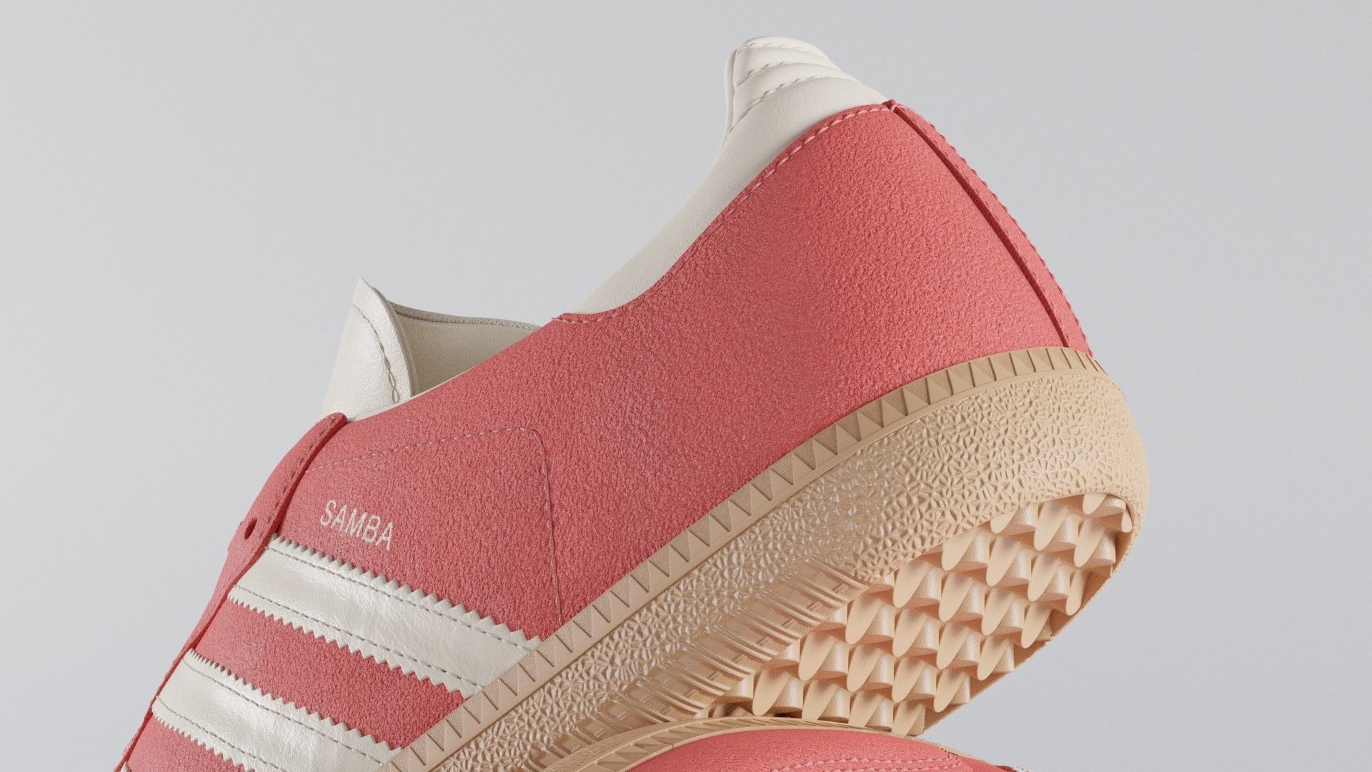 Adidas Samba OG Suede Shoe Low-poly 3D model_48