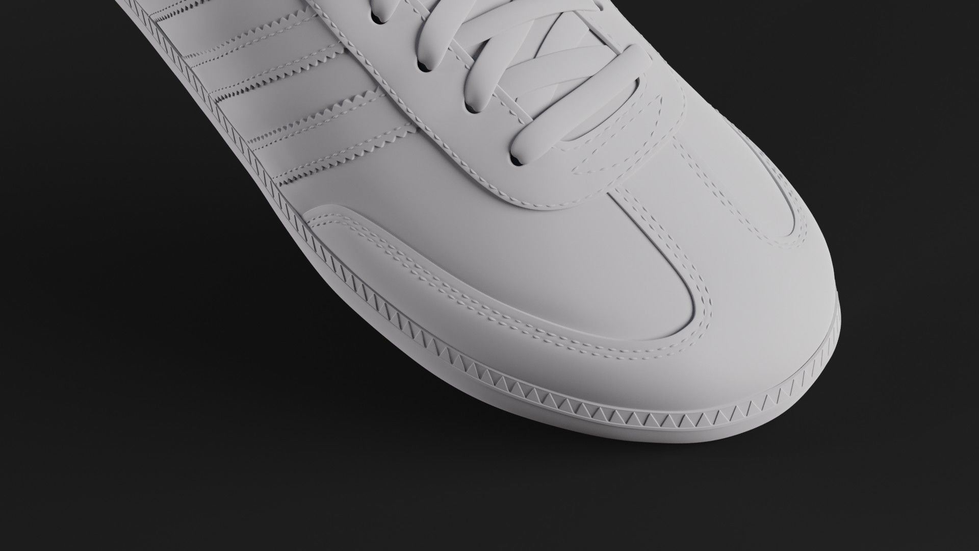 Adidas Samba OG Suede Shoe Low-poly 3D model_42