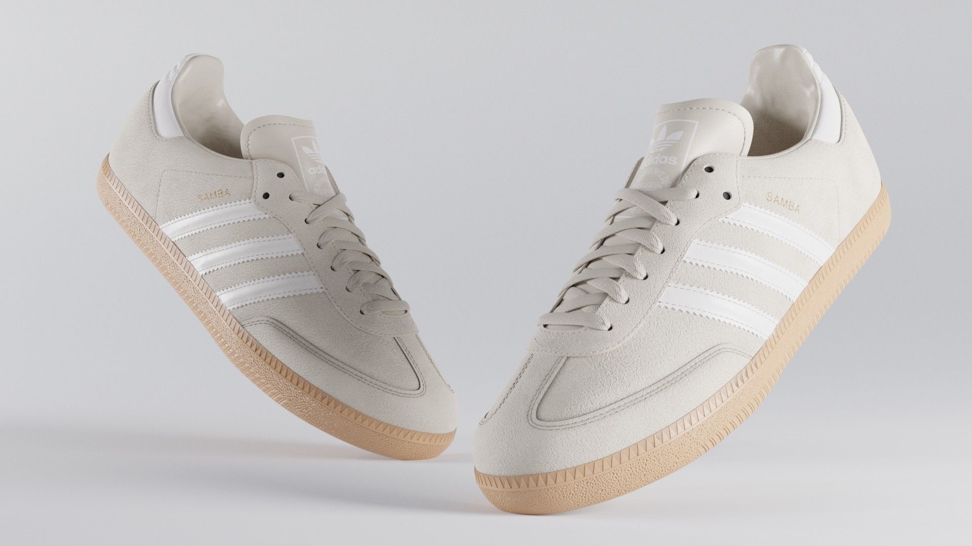 Adidas Samba OG Suede Shoe Low-poly 3D model_22