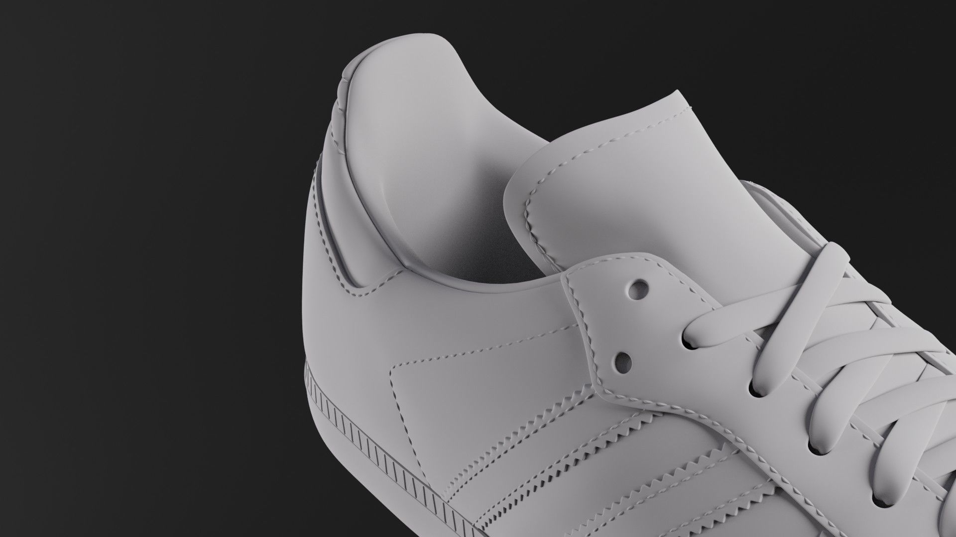 Adidas Samba OG Suede Shoe Low-poly 3D model_12