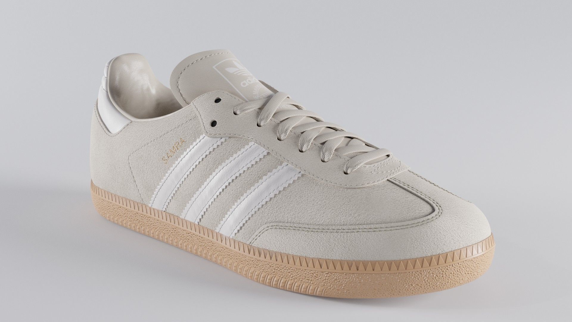 Adidas Samba OG Suede Shoe Low-poly 3D model_15