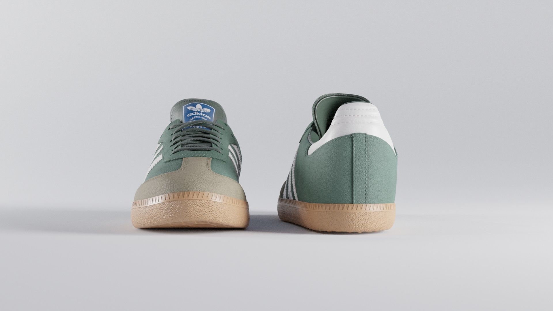 Adidas Samba OG Suede Shoe Low-poly 3D model_43