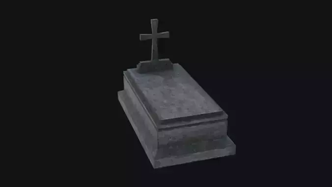 Gravestone Low-poly 3D model