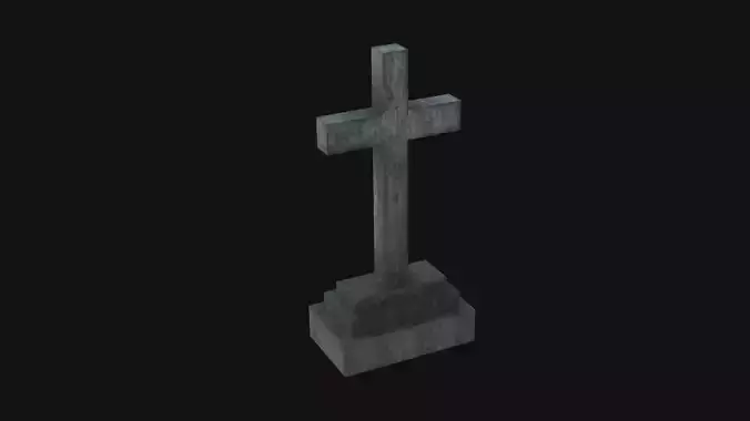 Grave Low-poly 3D model Grave Low-poly 3D model