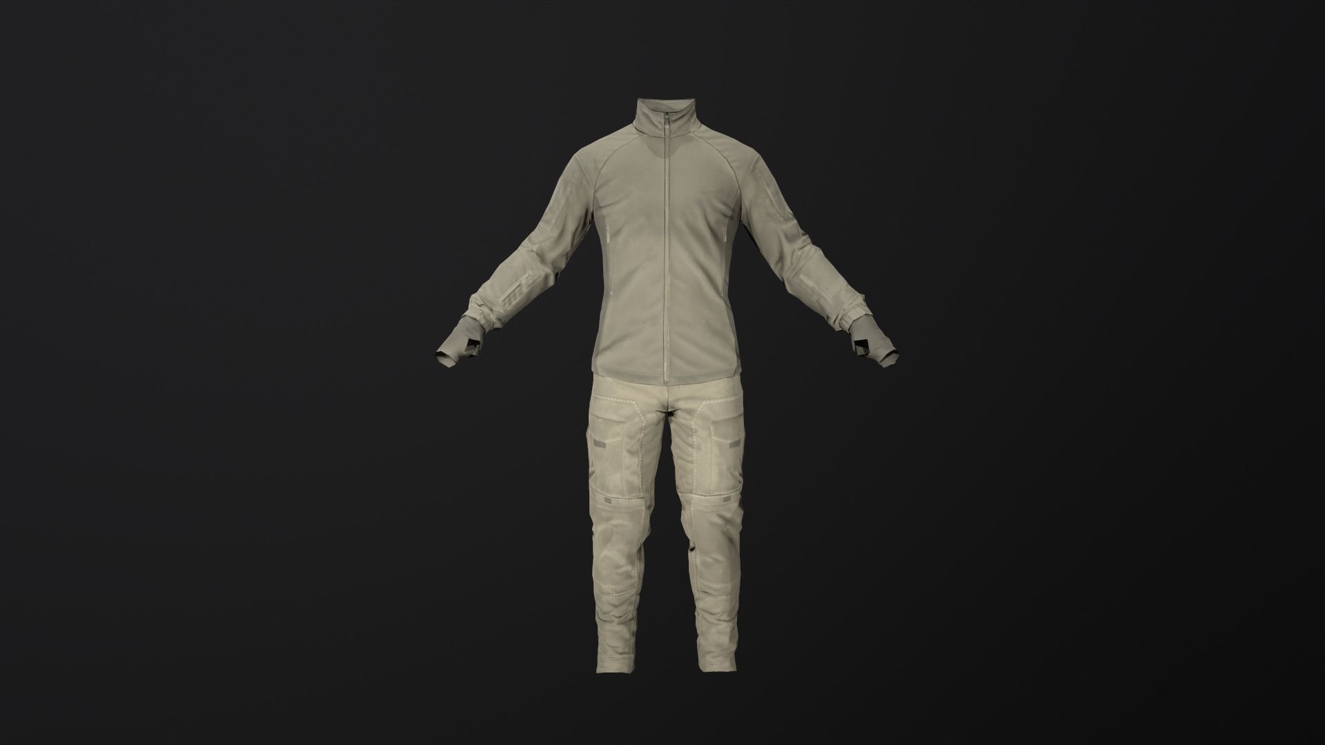 Male Tactical Outfit Low-poly 3D model Low-poly 3D model_2