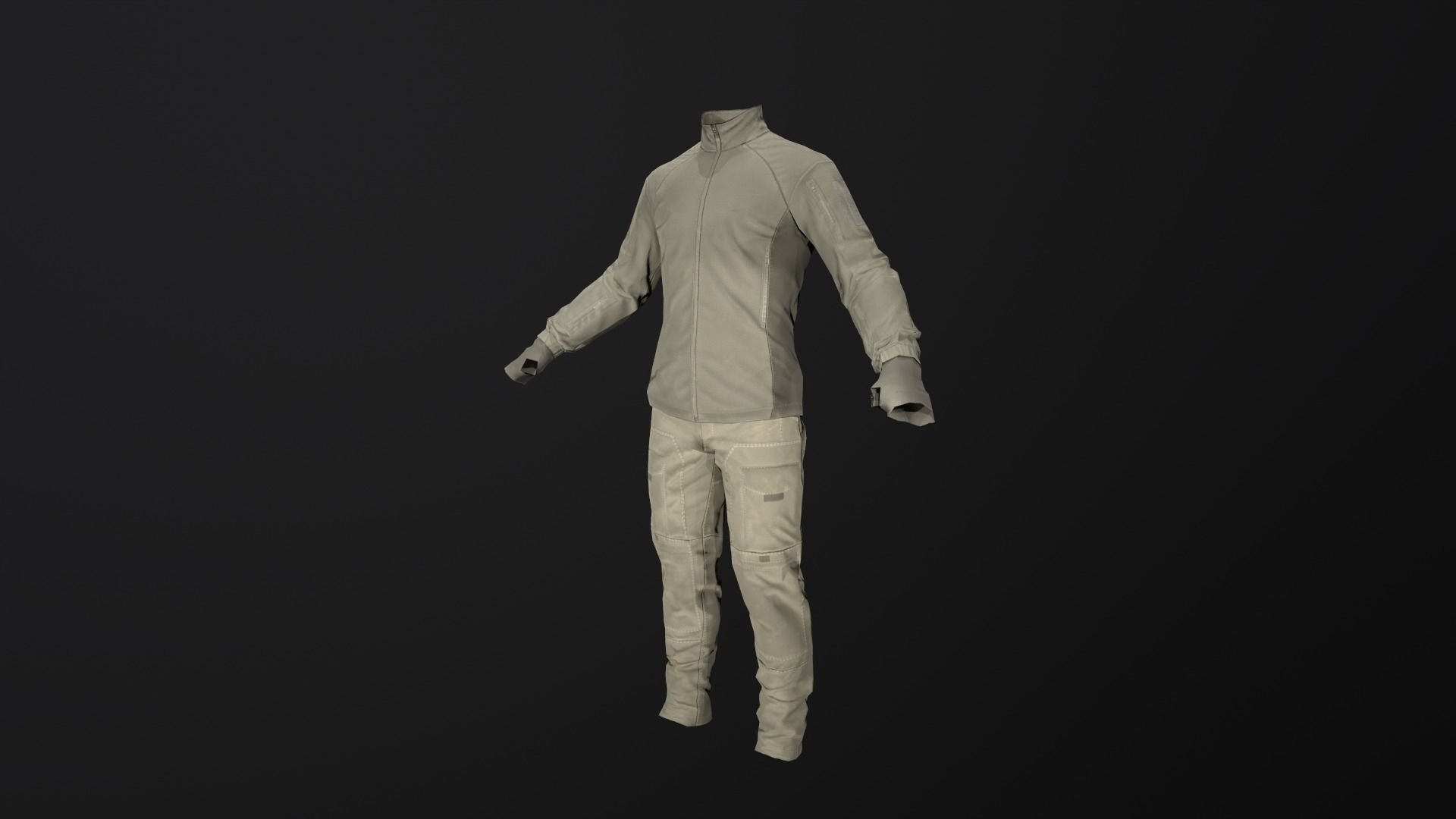 Male Tactical Outfit Low-poly 3D model Low-poly 3D model_3