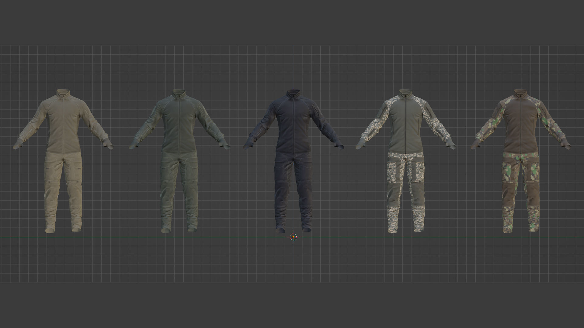 Male Tactical Outfit Low-poly 3D model Low-poly 3D model_1