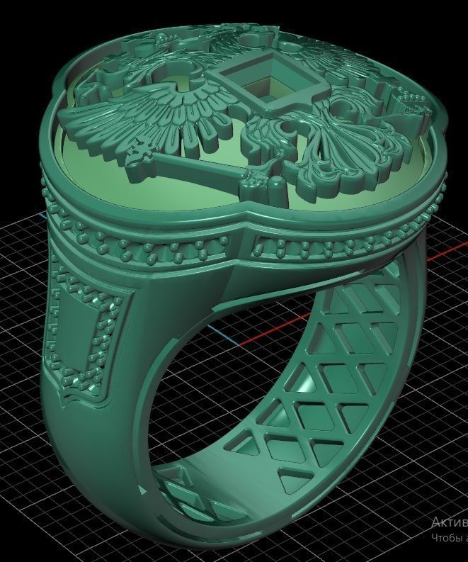 Ring Men Eagle 1 Ring man 3D print model_9