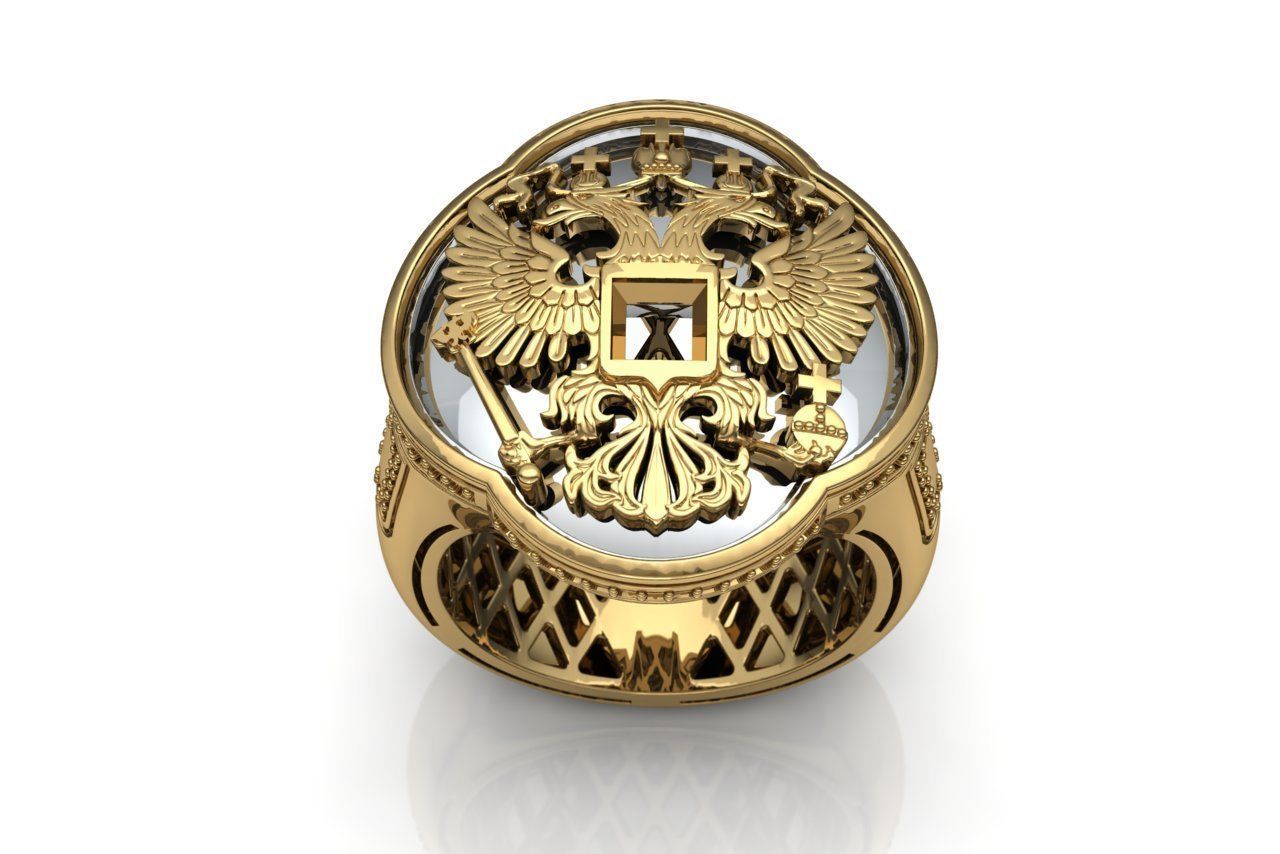 Ring Men Eagle 1 Ring man 3D print model_3