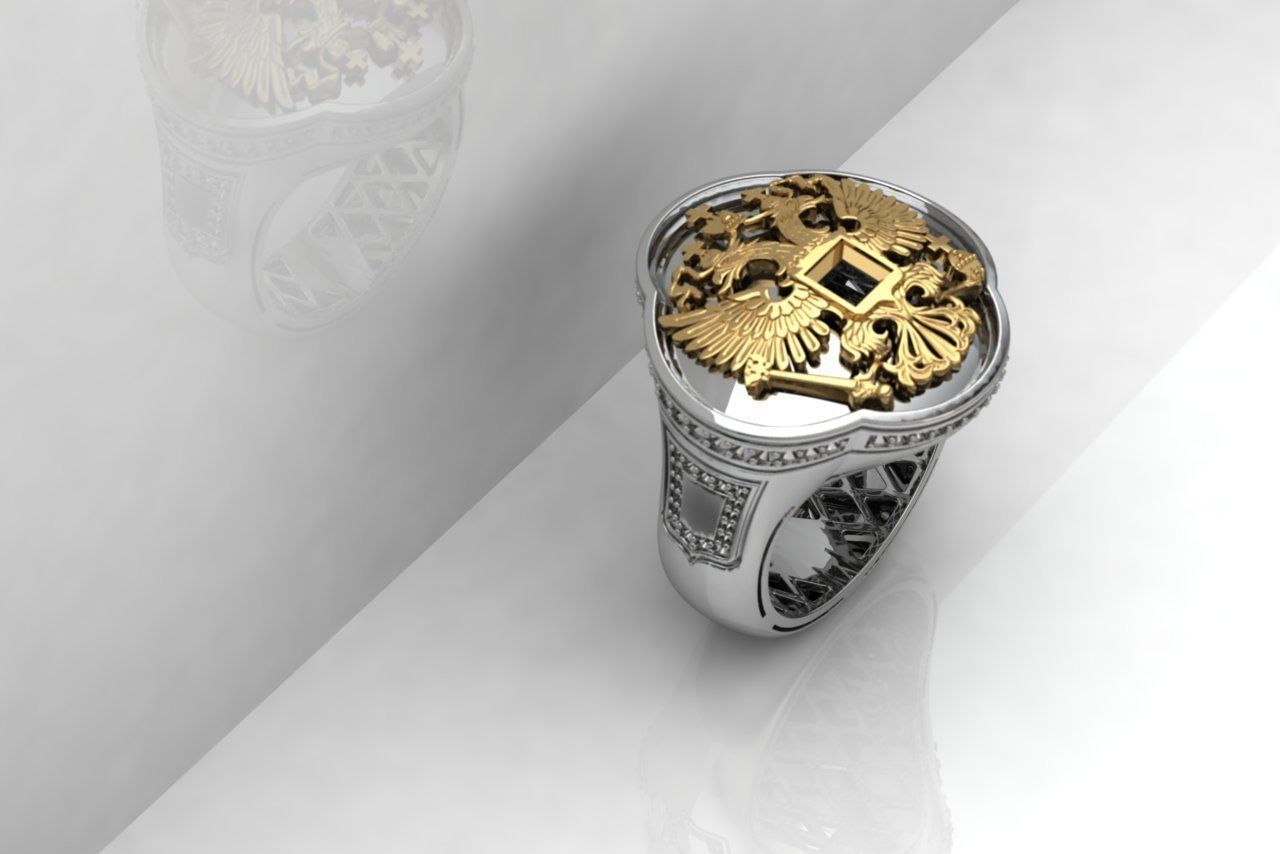 Ring Men Eagle 1 Ring man 3D print model_6