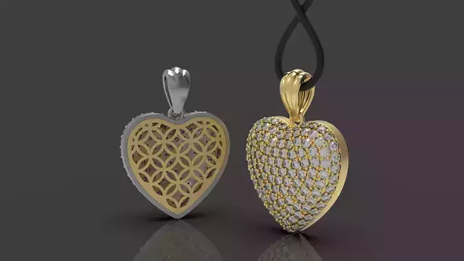 Diamond heart pendant