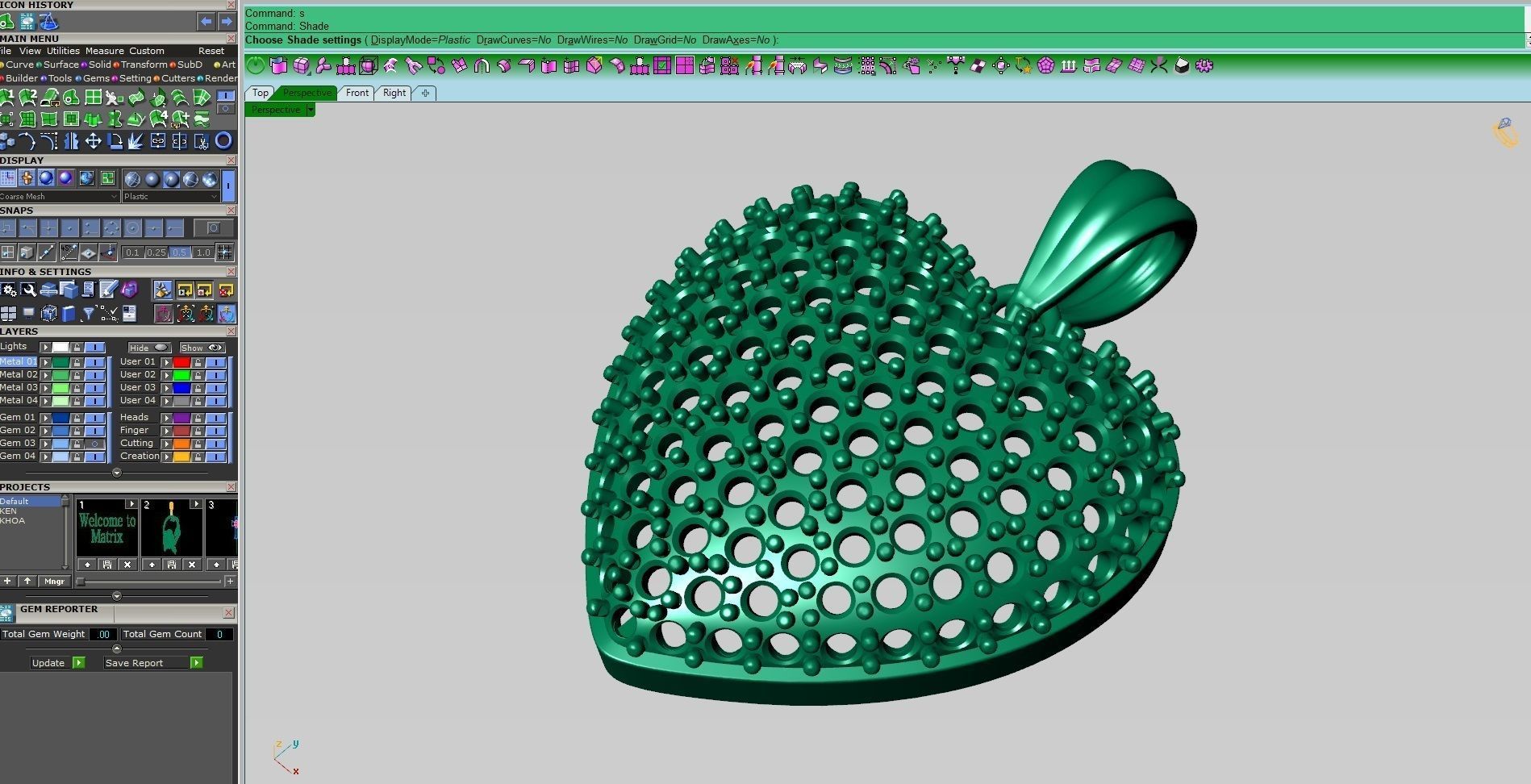 Diamond heart pendant 3D print model_11