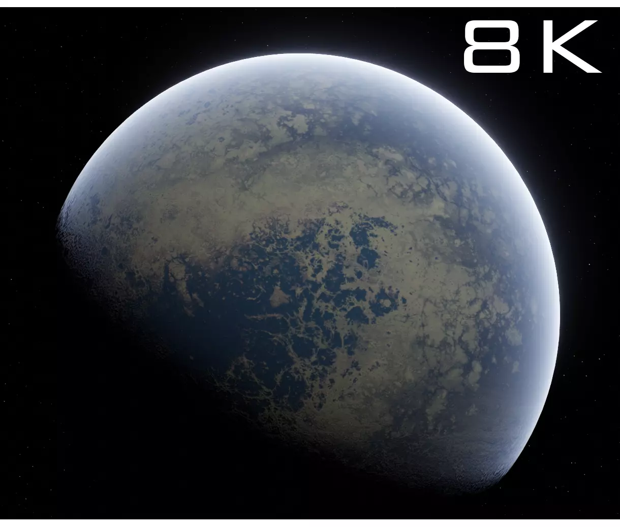 Planet 8K Texture Space Ready to game Low-poly 3D model