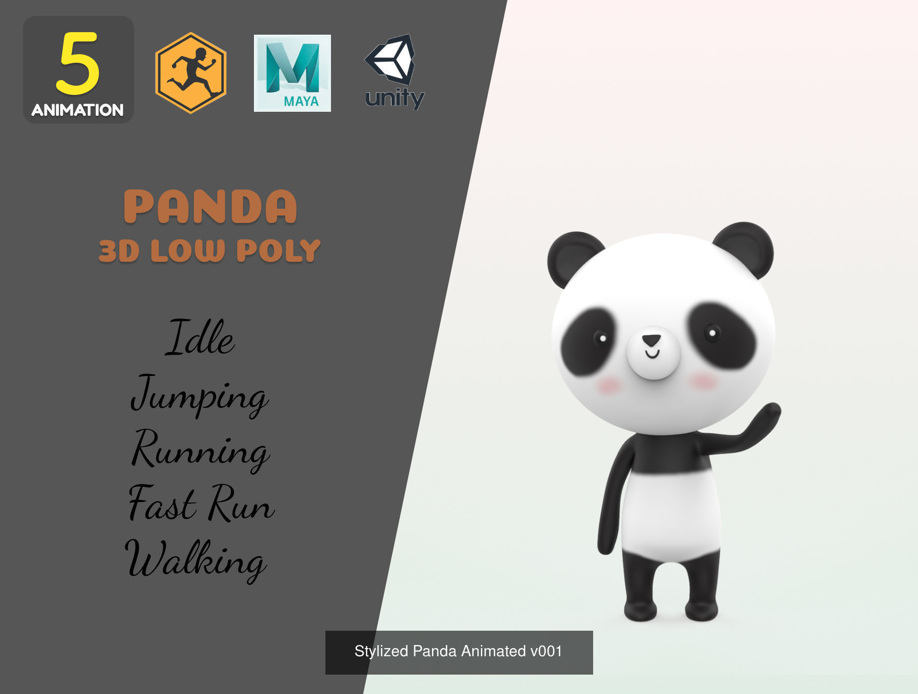 Stylized Animal Animated Pack 1 3D Model Collection_8